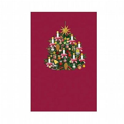 Χριστουγεννιάτικη κάρτα με Φάκελο - Purple Cristmas Tree (11.5x17.2) - ThePaperBox