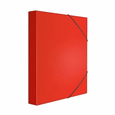 Κουτί με λάστιχο - Κόκκινο (26x36x4) - Groovy Office