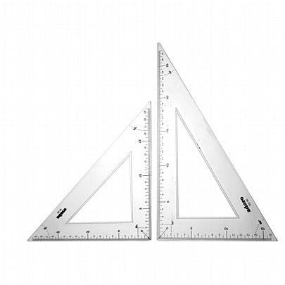 Σετ 2 τριγώνων - ορθογώνιο (25cm / 60°) & ισόπλευρο (25cm / 45°) - Adoro