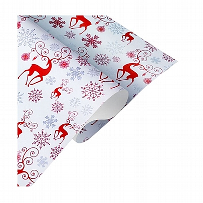 Χαρτί περιτυλίγματος - White Deer (2m x 70cm) - Florio Carta