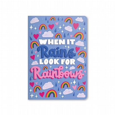 Σημειωματάριο ριγέ Α6 - Jot It! Look For Rainbows (10.5x15) - Ooly