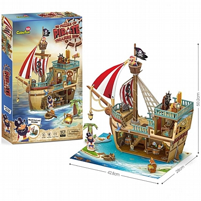 Παζλ 3D - Pirate Treasure Ship (157κ) - CubicFun