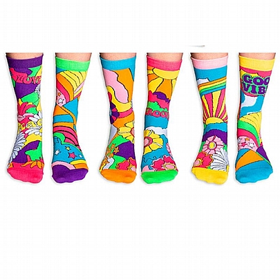 Γυναικείες κάλτσες (No.37-42/6τμχ) - Hippy Go Lucky - United OddSocks