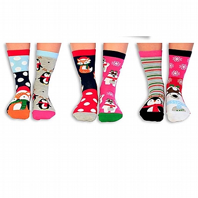 Χριστουγεννιάτικες γυναικείες κάλτσες (No.37-42/6τμχ) - Misstletoes - United OddSocks