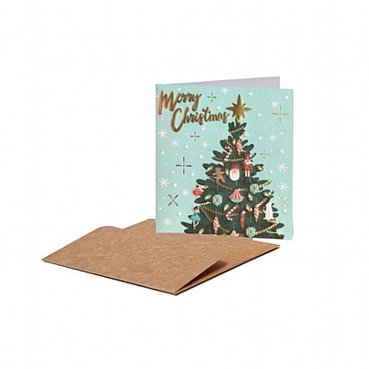 Χριστουγεννιάτικη κάρτα ανάγλυφη με Φάκελο - Xmas (7x7) - Legami