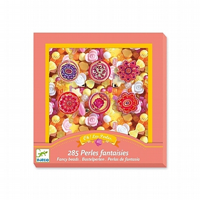 Oh! Les Perles: Κατασκευή Κοσμημάτων με διάφορες χάντρες & μενταγιόν λουλούδια - Djeco