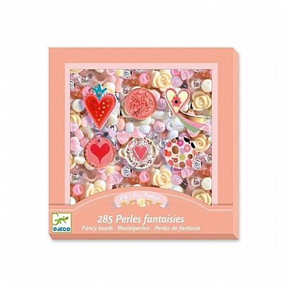 Oh! Les Perles: Κατασκευή Κοσμημάτων με διάφορες χάντρες & μενταγιόν καρδιές - Djeco