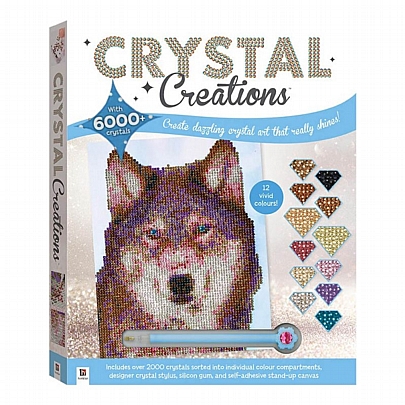 Crystal Creations: Κολάζ με στρας - Λύκος στο χιόνι - Hinkler