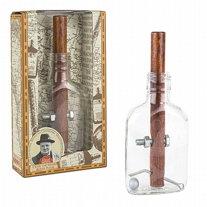 Churchill`s cigar and whisky bottle - ProfessorPuzzle