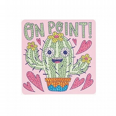 Razzle Dazzle Do it Yourself:  Mini Gem Art Kit - Cheery Cactus On Point - Ooly