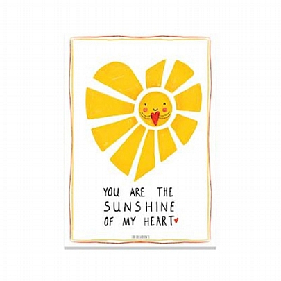 Χειροποίητη ευχετήρια κάρτα με Φάκελο - Sunshine (17x11.5) - J.o. Creations