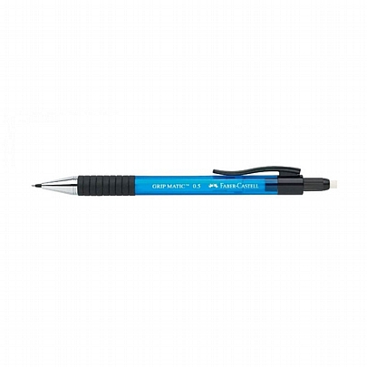 Μηχανικό μολύβι με γόμα - Μπλε (0.5mm) - Faber-Castell GripMatic