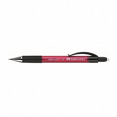 Μηχανικό μολύβι με γόμα - Ροζ (0.7mm) - Faber-Castell GripMatic