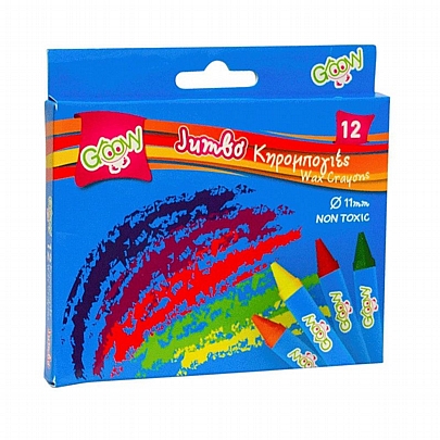 Κηρομπογιές Jumbo 12 χρωμάτων (Ø10mm) - Groovy