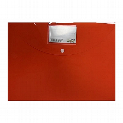 Φάκελος με κουμπί & ετικέτα - Πορτοκαλί (26,4x36) - Groovy Office