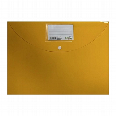 Φάκελος με κουμπί & ετικέτα - Κίτρινος (26,4x36) - Groovy Office