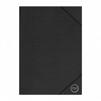 Πλαστικός φάκελος με λάστιχο - Μαύρο (25x35) - Shape