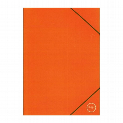 Πλαστικός φάκελος με λάστιχο - Πορτοκαλί (25x35) - Shape