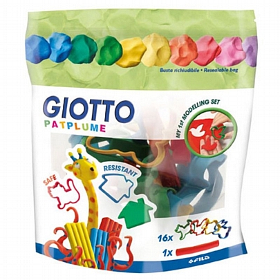 Σετ πλάστης & καλούπια πλαστελίνης (17τμχ.) - Giotto Patplume