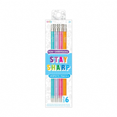Σετ Μαγικά μολύβια με σβήστρα (6τεμάχια/ΗΒ) - Ooly  Stay Sharp 