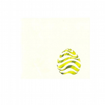 Ευχετήρια Ανάγλυφη κάρτα με Φάκελο - Πράσινο Αυγό & Λουλούδια (15x15)