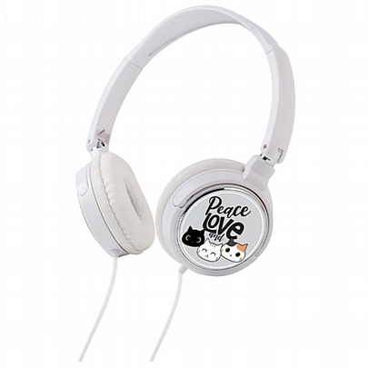 Ακουστικά με μικρόφωνο - Peace Love & Cats - I-total Gift