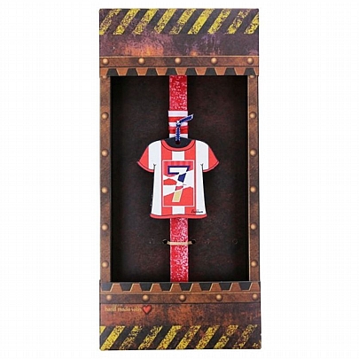 Πασχαλινή Λαμπάδα Αρωματική Κόκκινη (30εκ.) - Ξύλινο Στολίδι: Φανέλα Beckham