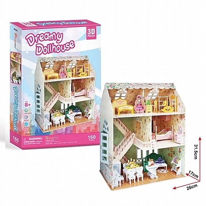 Παζλ 3D - Dreamy Dollhouse (160κ) - CubicFun