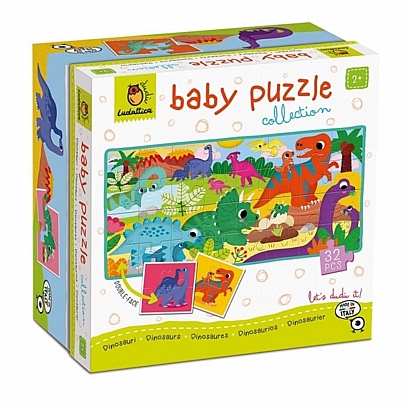 Baby Puzzle: Παζλ διπλής όψεως - Δεινόσαυροι (8x4κ/32κ) - Ludattica