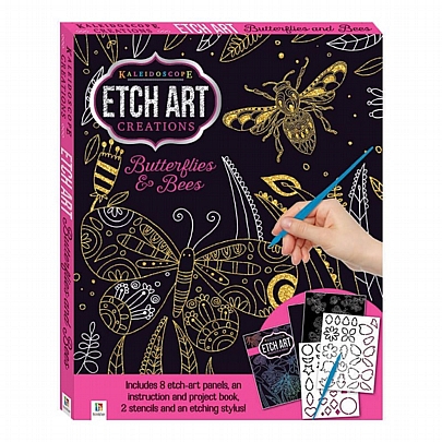Etch Art Mini Kit (Scratch): Butterflies and Bees - Hinkler