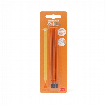 Ανταλλακτικά για στυλό που σβήνει - Πορτοκαλί (0.7mm/3τμχ) - Legami