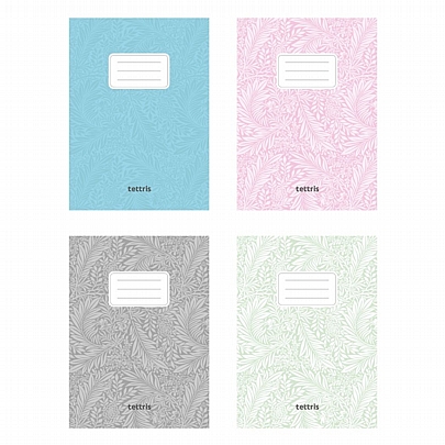 Σημειωματάριο Ραφτό Λευκό Β6 - Floral (12x17) - Tettris