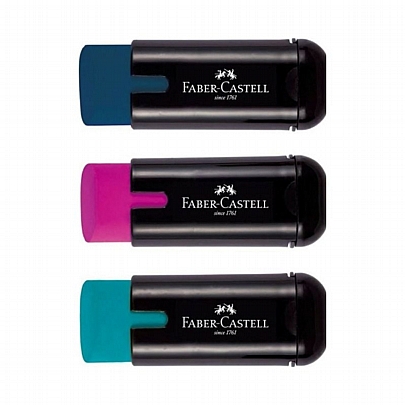 Ξύστρα μονή με δοχείο & Σβήστρα πτυσσόμενη - Faber-Castell