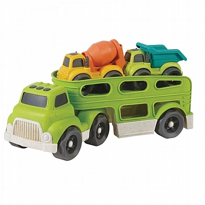 Οικολογικά Οχήματα: Πράσινο Φορτηγό Μεταφορέας με Μπετονιέρα & Φορτηγό - Ecometropoli
