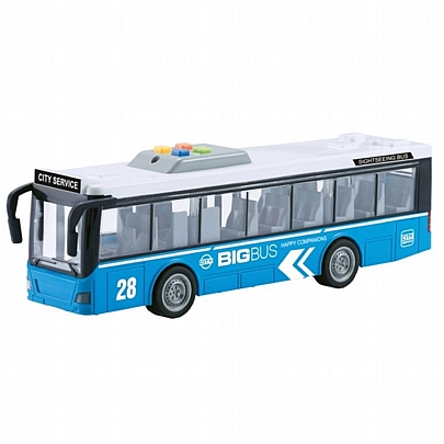 Λεωφορείο Μπλε 1:16 (Με ήχο, Φως & Κίνηση μέσω Τριβής) - Metropoli