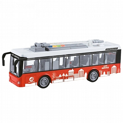 Λεωφορείο Κόκκινο 1:16 (Με ήχο, Φως & Κίνηση μέσω Τριβής) - Metropoli