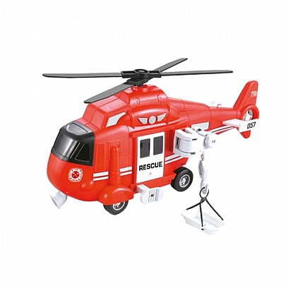 Ελικόπτερο Διάσωσης Κόκκινο 1:16 (Με ήχο, Φως & Pullback) - Metropoli