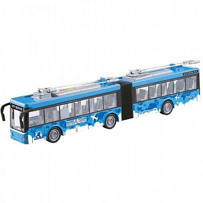 Λεωφορείο Φυσαρμόνικα Μπλε 1:16 (Με ήχο, Φως & Pullback) - Metropoli