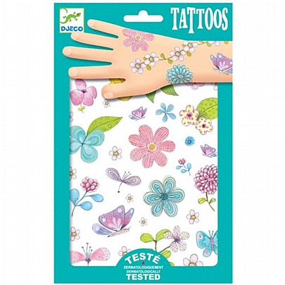 Τατουάζ για παιδιά με glitter εφέ - Λουλουδάκια - Djeco