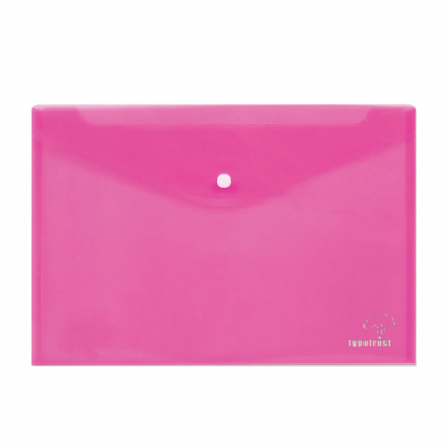Φάκελος με κουμπί - Ροζ (Α4) - Typotrust