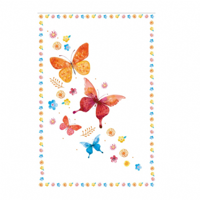 Ευχετήρια κάρτα με Στρας & Φάκελο - Πεταλούδες (12x17) - FunCreations