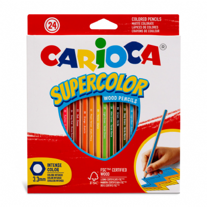 Ξυλομπογιές 24 χρωμάτων - Carioca Supercolor