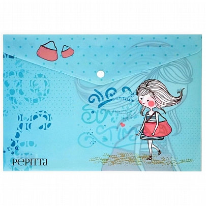 Φάκελος με κουμπί - Pepitta goes shopping (Α4) - A&G