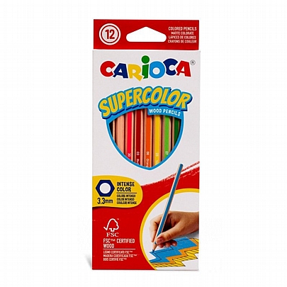 Ξυλομπογιές 12 χρωμάτων - Carioca Supercolor