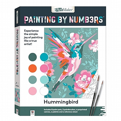 Painting by Numbers: Ζωγραφική με Νερομπογιές σε Αριθμημένες Περιοχές - Humming Bird - Hinkler