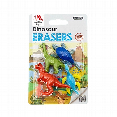 Σετ σβήστρες - Δεινόσαυροι (4τμχ.) - Qihao