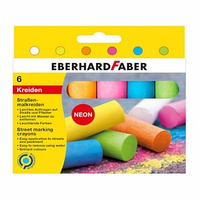 Κιμωλίες Maxi 6 Neon χρωμάτων - Eberhardfaber