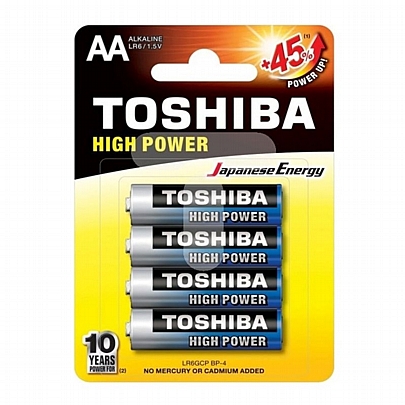 Αλκαλικές Μπαταρίες AA 1.5V (4τμχ.) - Toshiba High Power
