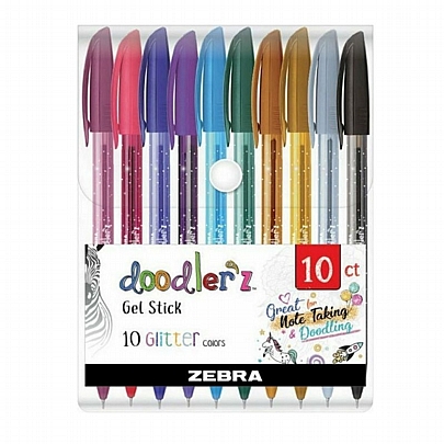 Σετ Στυλό Glitter Gel (10τμχ./1.0mm) - Zebra Doodler΄z