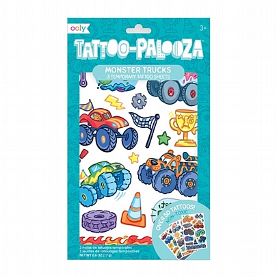 Τατουάζ για παιδιά - Monster Trucks - Ooly Tattoo Palooza